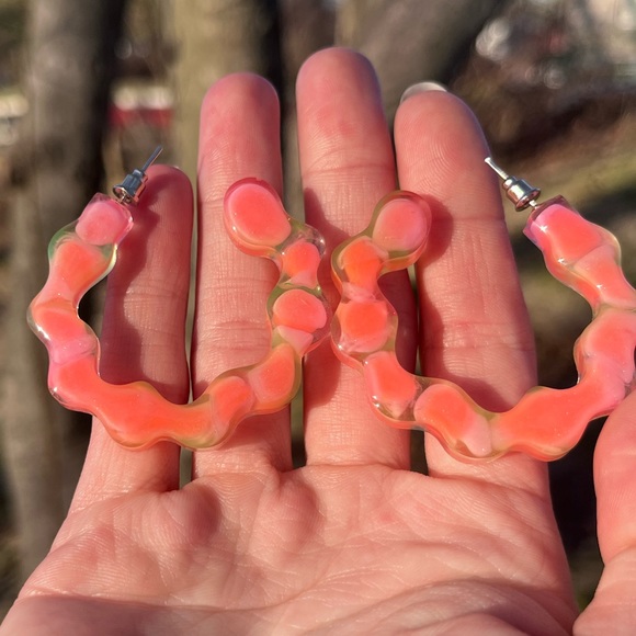 Handmade Y2K Open Hoop Earrings - Picture 8 of 16